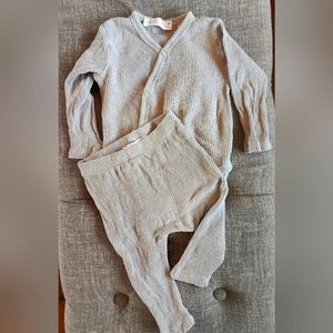Zara Gray Waffle Weave Set